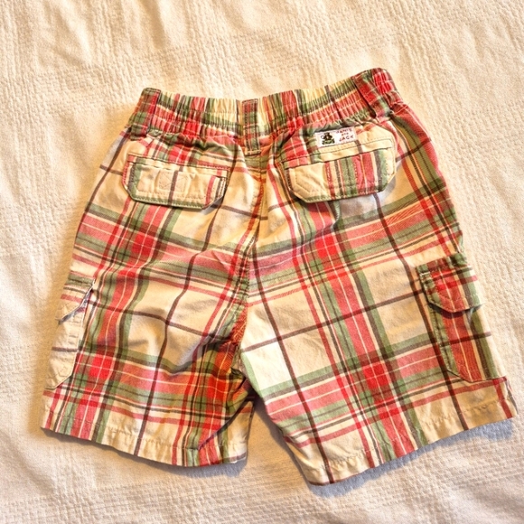 Janie and Jack boys size 12-18 month plaid cargo shorts VGUC - Picture 2 of 6
